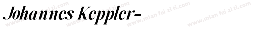 Johannes Keppler字体转换